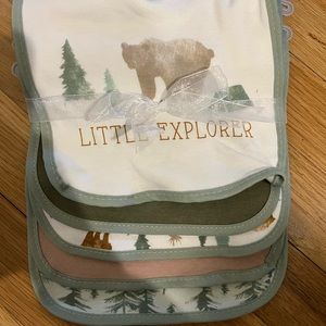 Baby 5 Piece Woodlands Bib Set